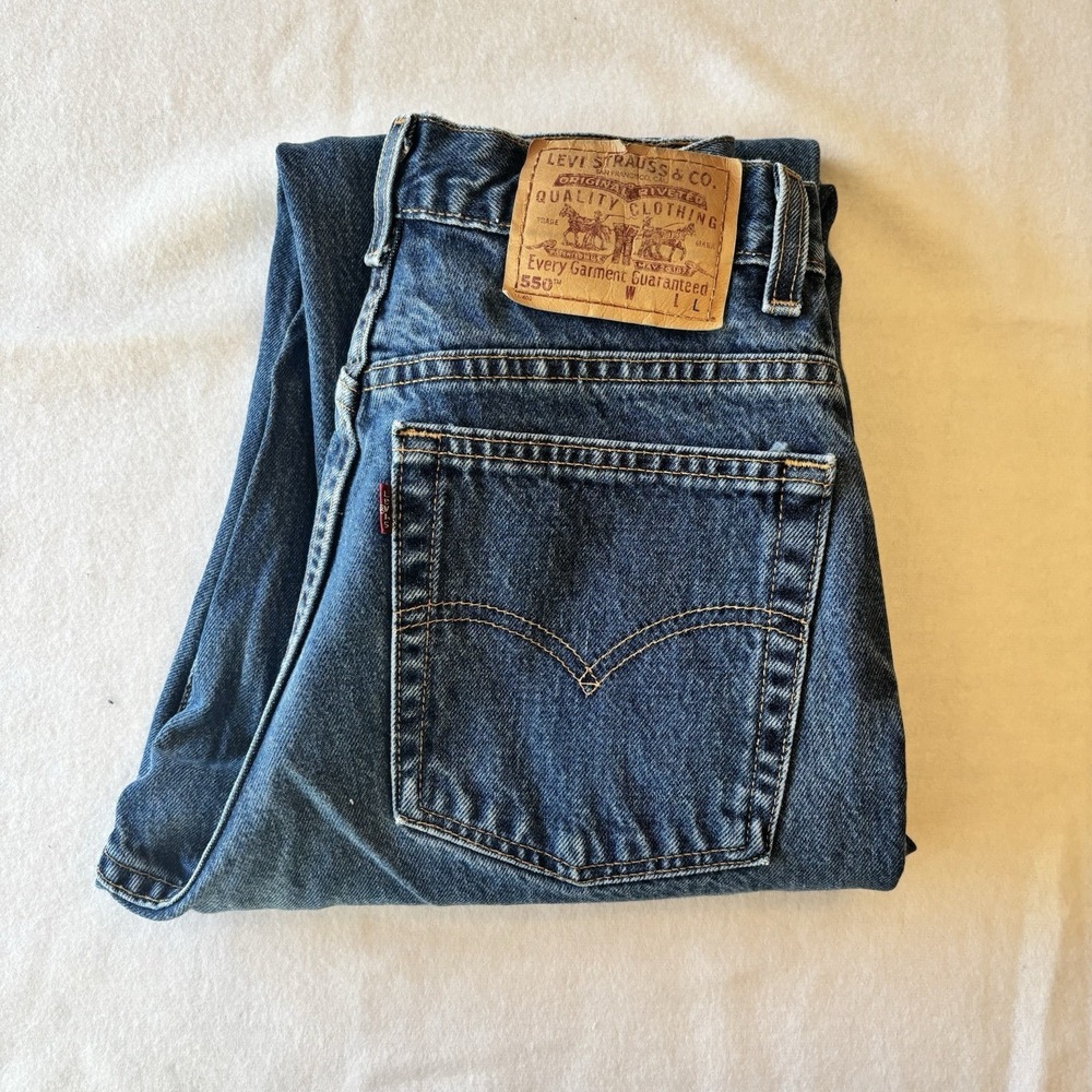 Vintage Levis 550 Jeans Womens 8 MIS L Measure 28x32 Relaxed Fit Tapered Leg